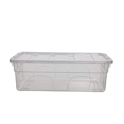 Image of PLASTIC LADIES SHOE BOX SET OF X 10 STACKABLE STORAGE