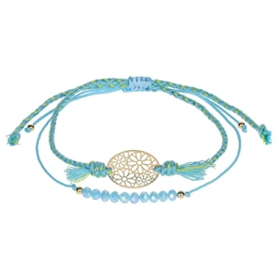 Image of Stands Out, Supplying Outstanding Gifts Aloha Girls Womens Turquoise Gold Flower Anklet Ankle Bracelet Adjustable Beach Bead Foot Jewellery