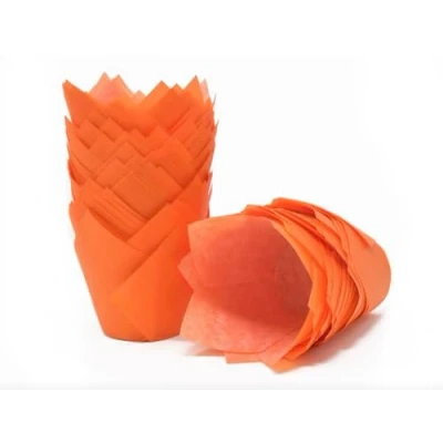 Image of Bakery Direct 200 Orange Tulip Muffin Wraps