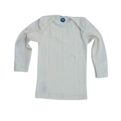 Image of Cosilana, Long sleeved baby undershirt, 70% wool, 30% silk, natural, 98/104 cm