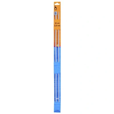Image of Pony Metal Knitting Pins/ Needles 35cm long 3.25mm