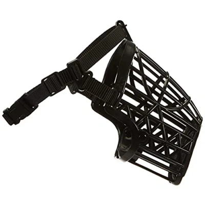 Image of Trixie Plastic Dog Muzzle with Snout Nylon Strap, 26 cm, Large, Black