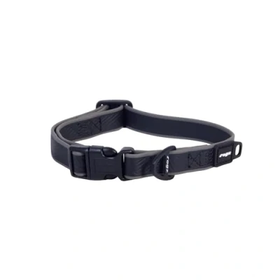 Image of Rogz Amphibian Classic Dog Collar, Black, Medium