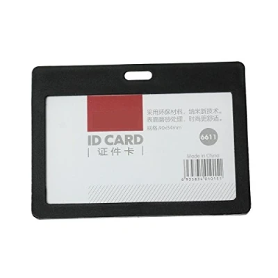 Image of CKB LTD® 10x Black Enclosed Plastic Pass Rigid Holder COLOUR FRAME DELUXE HORIZONTAL/LANDSCAPE Identity ID card Badge Pocket Pouches 102mm x 78mm / Holds a upto 90mm 54mm