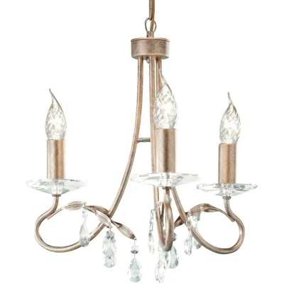 Image of Christina Chandelier 3 Light Silver, Gold Finish, E14
