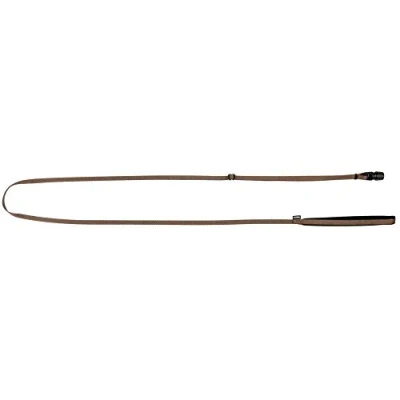 Image of GOLEYGO flat dog leash, brown, size S 1.4 2m, secure magnetic lock, incl. Adapter pin, leash for small dogs up to 15kg, maximum load 100kg