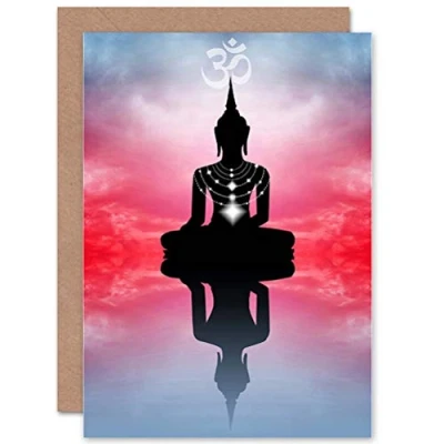 Image of Wee Blue Coo ZEN BUDDHIST REFLECTION CLOUDS BLANK GREETINGS BIRTHDAY CARD ART