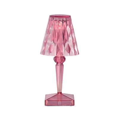 Image of Kartell Battery Portable Table Lamp IP54 Pastel Pink