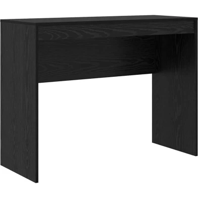 Image of vidaXL Black oak Writing Desk Engineered wood 100 x 40 76 cm