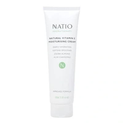 Image of Natio Australia Aromatherapy Natural Vitamin E Moisturising Cream, 100 ml Non Greasy Aloe Vera Face Moisturiser Deeply Hydrating Cream
