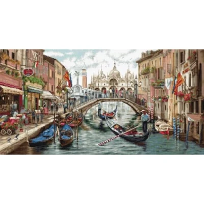 Image of Cross Stitch Kit Luca S Gold Venice, BU5003, Needlecraft