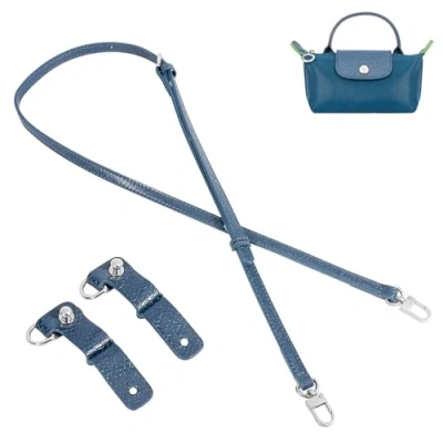 Image of Gastinsave Purse Straps Replacement, Leather Handbag Crossbody Shoulder Strap Adjustable for Longchamp Bag Women (Dark Blue)