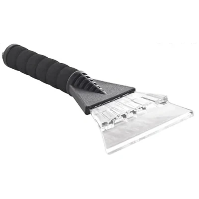 Image of Primes DIY Black Soft Grip Ice Remover Scraper for Car or Vehicle Windscreens Cars And Pick Up Trucks Scrape Pesky Frost From Side Windows With Ease