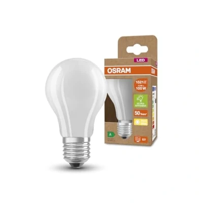 Image of OSRAM LED Energy Saving lamp, Frosted Bulb, E27, Warm White (3000K), 7.2 watts, Replaces 100W Highly efficient and Saving, Pack of 1