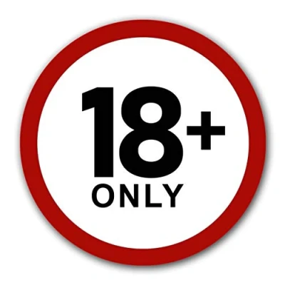 Image of Pack of 10 Access Only from 18 Minors Prohibited Stickers Diameter 9.5 cm Sticker for Teenagers Under Prohibition Signs with UV Protection Outdoor Use Indoor
