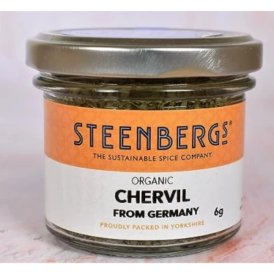 Image of Steenbergs Organic Chervil Leaf Dried Herb Standard jar 6g
