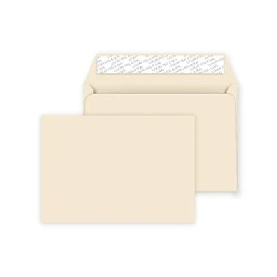Image of C5 Coloured Envelopes for A5 Greeting Cards Wedding Invitations &amp; Crafts (162x229mm) Pack of 30 (Cream Peel Seal)