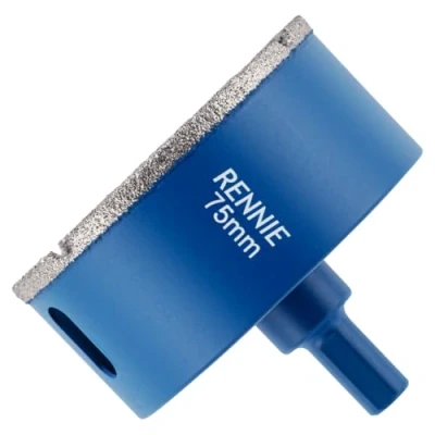 Image of 75mm Diamond Hole Saw Drill Bit With Tri Shank For Porcelain Tiles Ceramic Slate Stone Granite Marble Glass. Core Holesaw/Hole Cutter