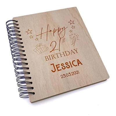 Image of Personalised Any Age Birthday Photo Album Gift Present Design 18th 21st 30th 40th 50th 60th 70th 80th