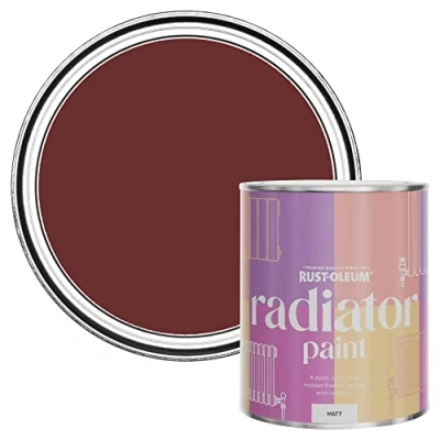 Image of Rust Oleum Red Heat Resistant Radiator Paint in Matt Finish Empire 750ml (SHDRCT1138)