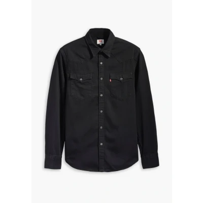 Image of Levi&#039;s Barstow Western Shirt, Men&#039;s, Size: Large, Marble black
