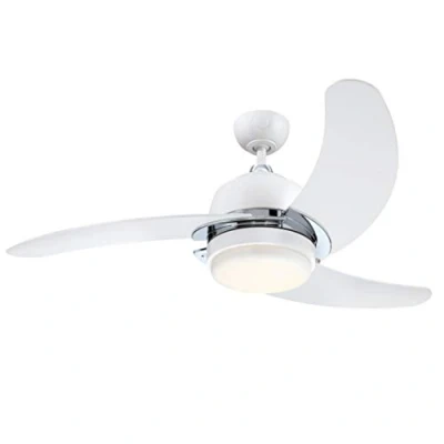 Image of Westinghouse Lighting Simone Ceiling Fan, Metal, White,122 cm