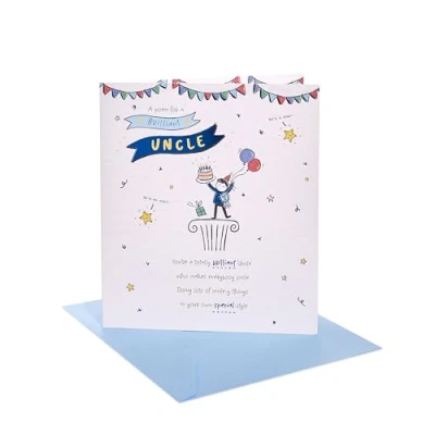 Image of UK Greetings Birthday Card for Uncle Poem Design