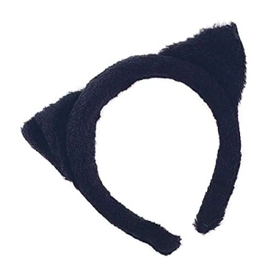 Image of Bristol Novelty DS044 Cat Ears Black Fur Pack of 1, Womens, One Size