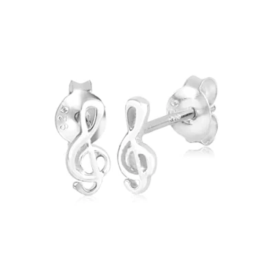 Image of Elli earrings Ladies stud Clef Music Melody in 925 Sterling Silver