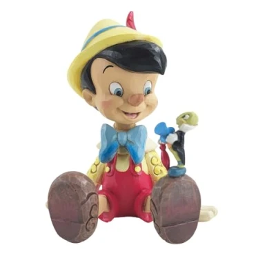 Image of Enesco Jim Shore Pinocchio And Jiminy Sitting Figurine