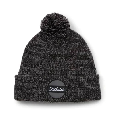 Image of Titleist Junior Boardwalk Pom Beanie, Heather/Black