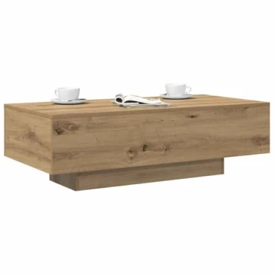 Image of vidaXL Coffee Table Hallway/Sofa Side in Artisan Oak Engineered Wood Rectangular, 100x49.5x31 cm, Living Room, Bedroom