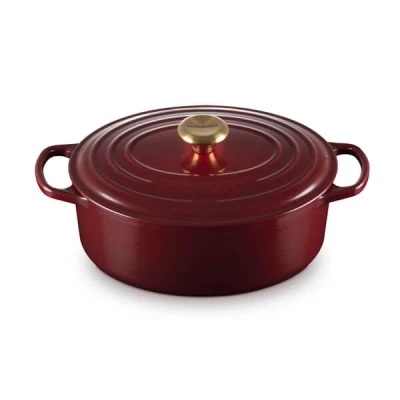 Image of Le Creuset Signature Garnet Cast Iron 29cm Oval Casserole