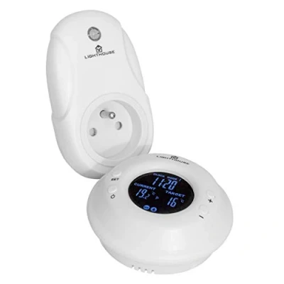 Image of LightHouse 09 435 360 Wireless Thermostat, White, One Size