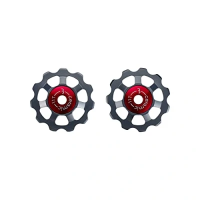 Image of BBB Cycling 11 T Ceramic 7075 Aluminium Alloy Derailleur Jockey Wheels SRAM Shimano and Campagnolo Compatible Pulleys Bearings 9 10 Speed AluBoys BDP 22, Grey