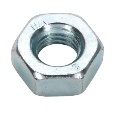 Image of Sealey Steel Nut DIN 934 M10 Zinc Pack of 100