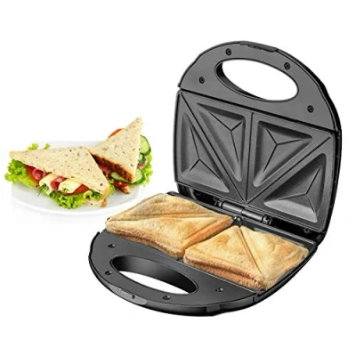 Image of Belaco Sandwich Maker 2 Slice Toaster Machine Non stick Easy Clean 750W Triangle cooking, coating plate