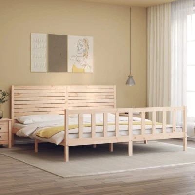 Image of vidaXL Bed Frame without Mattress Super King Size Solid Wood Pine