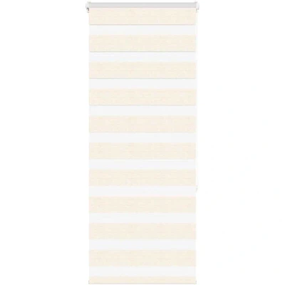 Image of vidaXL Zebra Blind Marble Beige 60x150 cm Fabric Width 55.9 Polyester