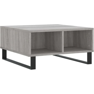 Image of vidaXL Coffee Table Grey Sonoma 60x60x30 cm Engineered Wood