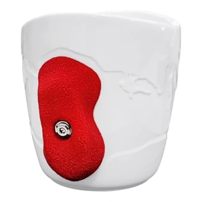 Image of TWO STONES Rock Climbing Mug Coffee Climber as Gift for Climbers (White + Red)