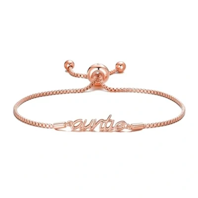 Image of Philip Jones Rose Gold Plated Auntie Bracelet Created with Zircondia® Crystals