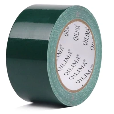 Image of QILIMA Strong Adhesive Cloth Green Duct Tape Heavy Duty, Water Resistant Gaffer Tape,Single Sided for Stage Carpet Floor Repairing,Indoor/Outdoor, 50mm X 25.1m
