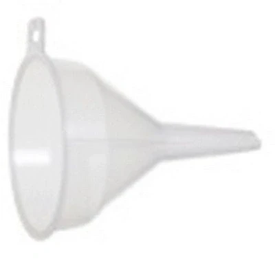 Image of Indispensable Whitefurze Clear Plastic 14cm Funnel (Neoteric Design) [Pack of 12]