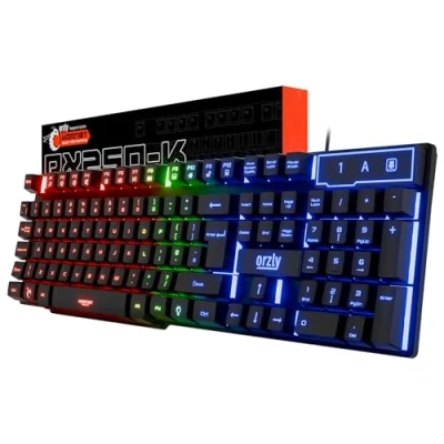 Image of Orzly Gaming Keyboard RGB USB Wired Rainbow Designed for PC Gamers, PS4, PS5, Laptop, Xbox, Nintendo Switch, RX250 K Hornet Edition (Black)