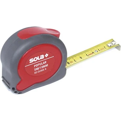Image of Sola PP 3 m &quot;Popular&quot; Tape Measure Red/Grey