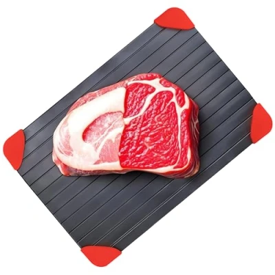 Image of Mantraraj Aluminum Quick Defrost Board Defrosting Tray Rapid Thawing Kitchen Tool Without Electricity Chemicals Microwave for Plate Frozen Food Meat Chicken Poultry Fish Seafood