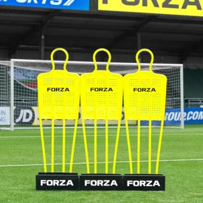Image of FORZA 2 in 1 Football Rebound Block &amp; Mannequin Base (15kg) Heavy Duty Training Tool for Passing Shooting Drills Optional Mannequins Three Sizes (Block + Jnr Mannequin, Pack of 3)