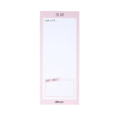Image of Pukka Pad, Carpe Diem To Do List Magnetic Memo Pad for Grocery, Shopping Lists, 60 Sheets, 18 x 9 cm, Ballerina Pink
