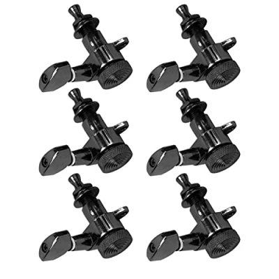 Image of Guitar Tuning Pegs, Locking Tuners Professional Durable Vintage for Electric or Acoustic Guitars(Six right button set)
